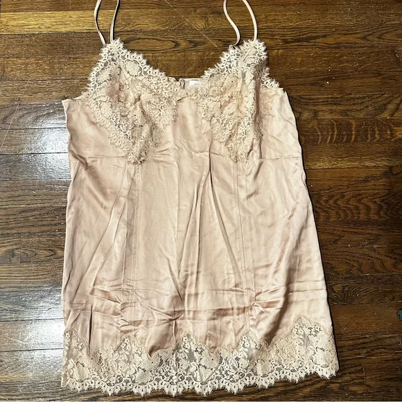 H&M Light Beige Lace Slip Mini Dress - Picture 7 of 9